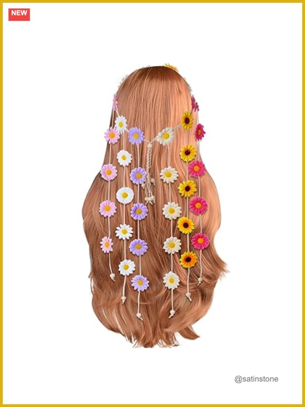 Handmade Sunflower Hippie Flower Crown Headband for Women
